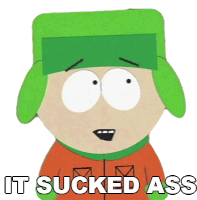 It Sucked Ass Kyle Broflovski Sticker - It Sucked Ass Kyle Broflovski South Park Stickers