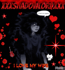 a picture of a woman with the words i love my wife on it