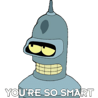 You'Re So Smart Bender Sticker - You'Re So Smart Bender Futurama Stickers