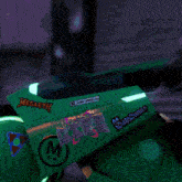 a motorcycle with a sticker that says megath