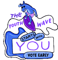 Vote First Time Voter Sticker - Vote First Time Voter Proud Democrat Stickers