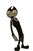 a cartoon character with big eyes and a tie
