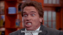 Shut Up! GIF - Kindergarten Cop Comedy Arnold Schwarzenegger GIFs