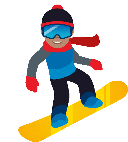 Snowboarder Joypixels Sticker - Snowboarder Joypixels Snowboard Stickers