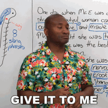 Give It To Me James GIF - Give It To Me James Jamesesl English Lessons GIFs