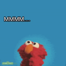 elmo from sesame street says " mmmm ... interesting "