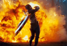 Captain America Explosion GIF
