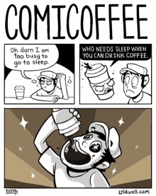Comic Coffee All The Coffee GIF