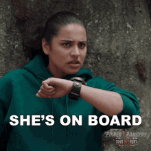 Shes On Board Izzy Garcia GIF - Shes On Board Izzy Garcia Power Rangers Dino Fury GIFs