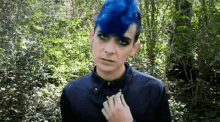 Goro Gocher Blue Hair GIF - Goro Gocher Blue Hair Mohawk GIFs