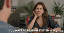 You Have To Be Honest With Him Jessica Hecht GIF - You Have To Be Honest With Him Jessica Hecht Karen Hayes GIFs