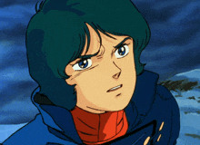 a close up of a cartoon character 's face