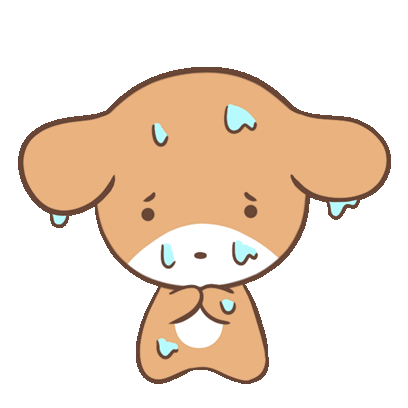 Puppy Brown Sticker - Puppy Brown Sweating Stickers