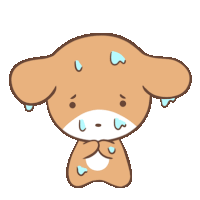 Puppy Brown Sticker - Puppy Brown Sweating Stickers