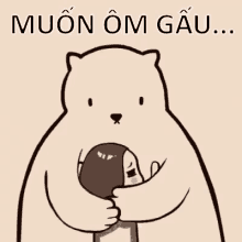 Gấu, ôm, Nhớanh, Muốnômgấu, Côđơn GIF - Bear Hug Miss Him GIFs