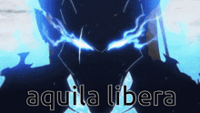 the word aquila is on a black background