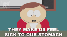 they make us feel sick to our stomach cartman south park ginger kids s9e11