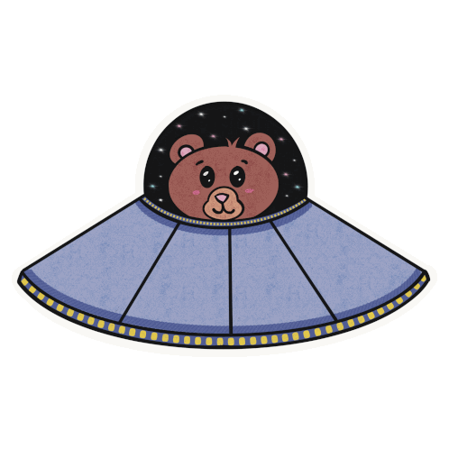 Bear In Space Sticker - Bear In Space Stickers