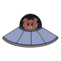 Bear In Space Sticker - Bear In Space Stickers