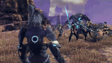 a video game character with a circle on the back