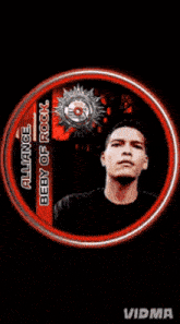 a silver coin that says baby of rock on a black background