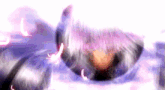 a close up of a person 's eyes with feathers flying around them