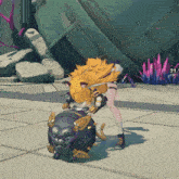 a girl in a video game with the number 21 on the bottom left