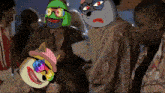 a group of cartoon characters including a dog wearing sunglasses