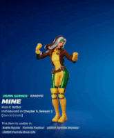 a video game icon series emote for mine is shown