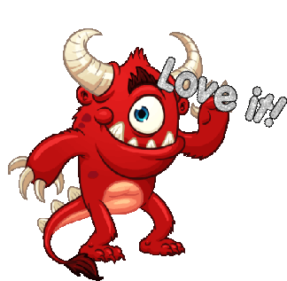 Love It Animated Monster Stickers Sticker - Love It Animated Monster Stickers Stickers