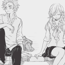 Anime Couple Sketch GIFs | Tenor