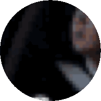 a pixelated image of a circle with a few lines in it