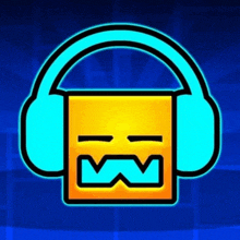 a cartoon character wearing headphones with the letter w on it