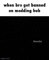 a spongebob meme that says when bro got banned on mobbing hub