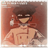 a cartoon drawing of a man with the words " the slaughters " on it