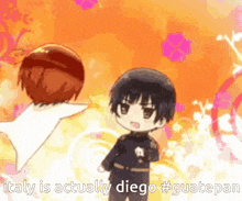 italy is actually diego #guatepan is written on a cartoon
