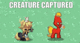 a pixel art illustration of a creature captured in a game