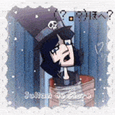 a picture of julian de flore with a top hat on