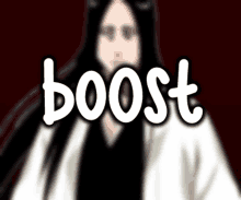 a blurred image of a woman with the word boost in the foreground