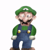 a cartoon character wearing purple pants and a yellow hat