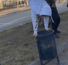 Handstand Trash Can GIF
