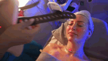 Putting Mask On Tracy Kiss GIF - Putting Mask On Tracy Kiss Relax GIFs