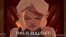 a cartoon character says " this is bullshit " in front of an amazon logo