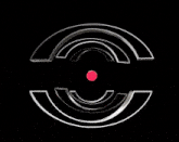 a circular object with a red ball in the middle