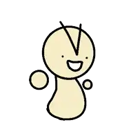 a cartoon drawing of a smiley face with a circle around it