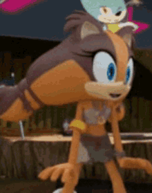 sticks the badger excited sonic the hedgehog