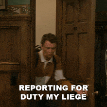Reporting For Duty My Liege David Crane GIF