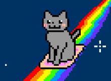 nyan cat rainbow cat ride space