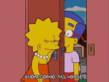Milhouse Lisa Goodmorning Simpson GIF - Milhouse Lisa Goodmorning Simpson GIFs