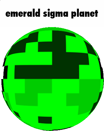 Golden Sigma Emerald Sigma Sticker - Golden Sigma Emerald Sigma Emerald Sigma Planet Stickers